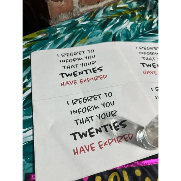 30th Birthday Shot Glass & stickers - Picture 2 of 5